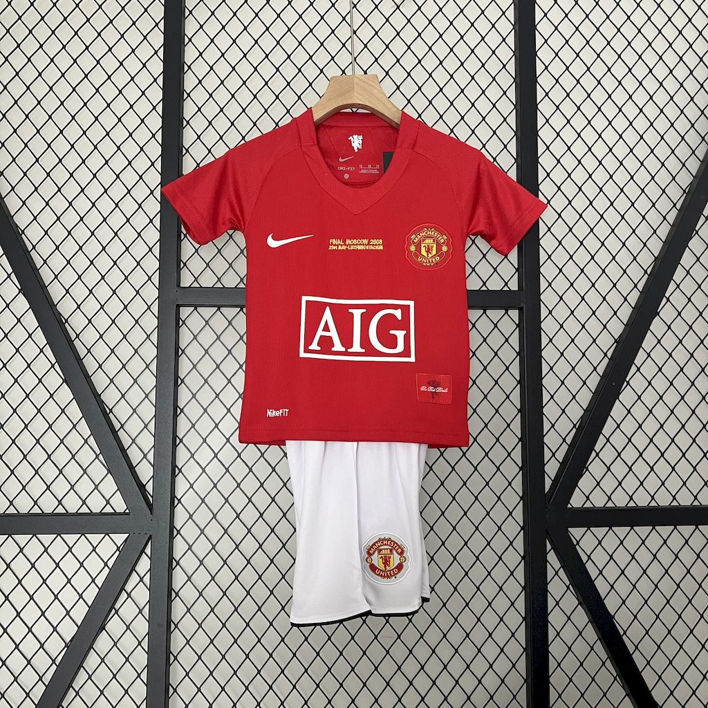 2024081219023783.jpg Retro Manchester United 2007/08 Home Kids Kit - Image 1