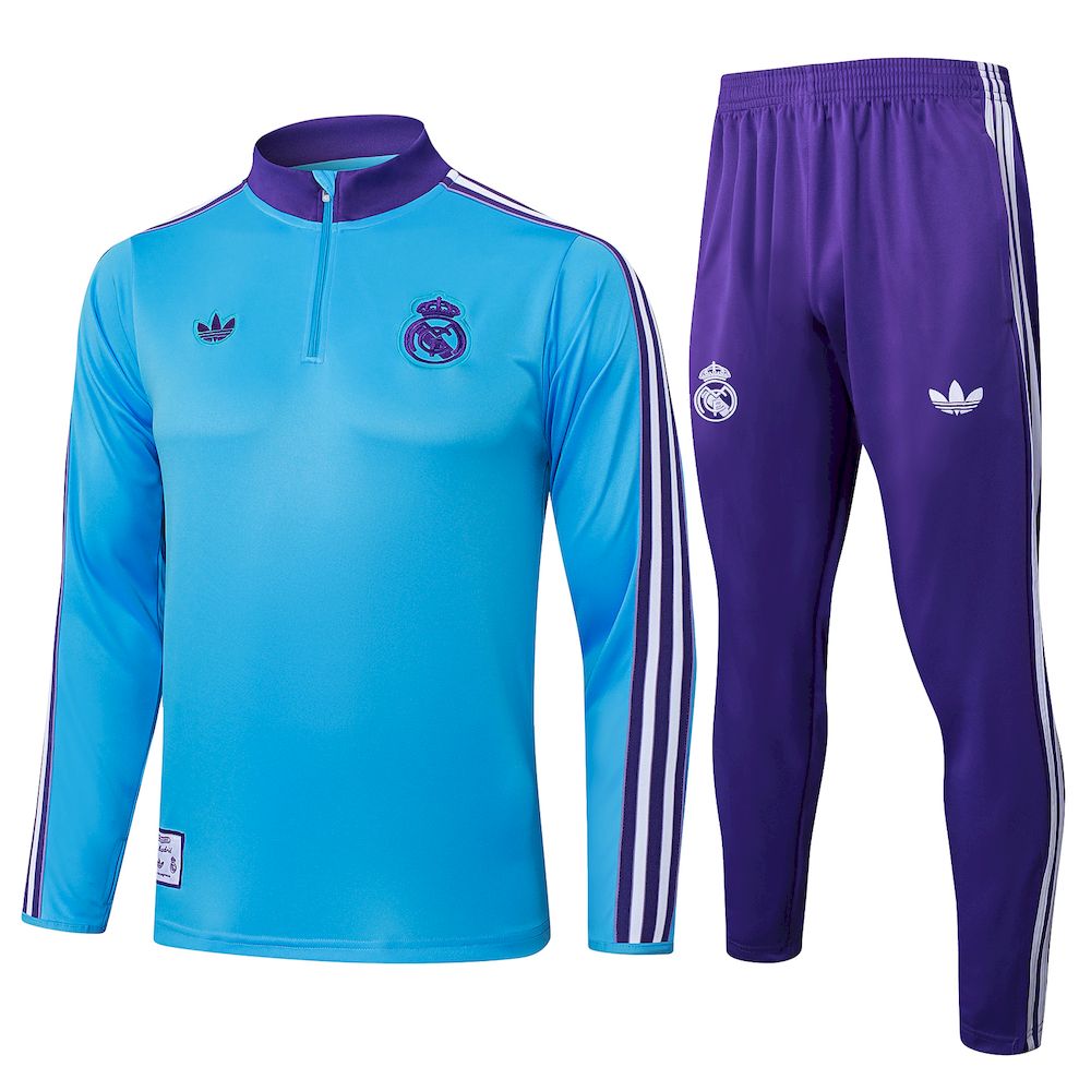 2025060715271314.jpg Mens Real Madrid 2025/26 Half-Zip Sweater+Pant 815 - Image 1