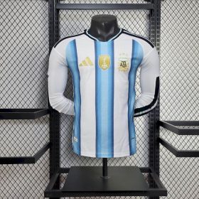 Argentina 2026 World Cup Home Mens Long Sleeve Jersey Player Version