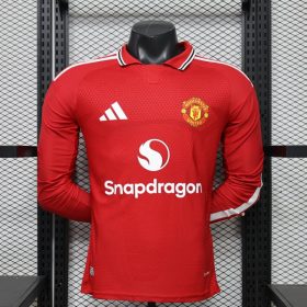 Mens Manchester United 2026/27 Home Long Sleeve Jersey Player Version