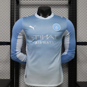 Mens Manchester City 2026/27 Home Long Sleeve Jersey Player Version