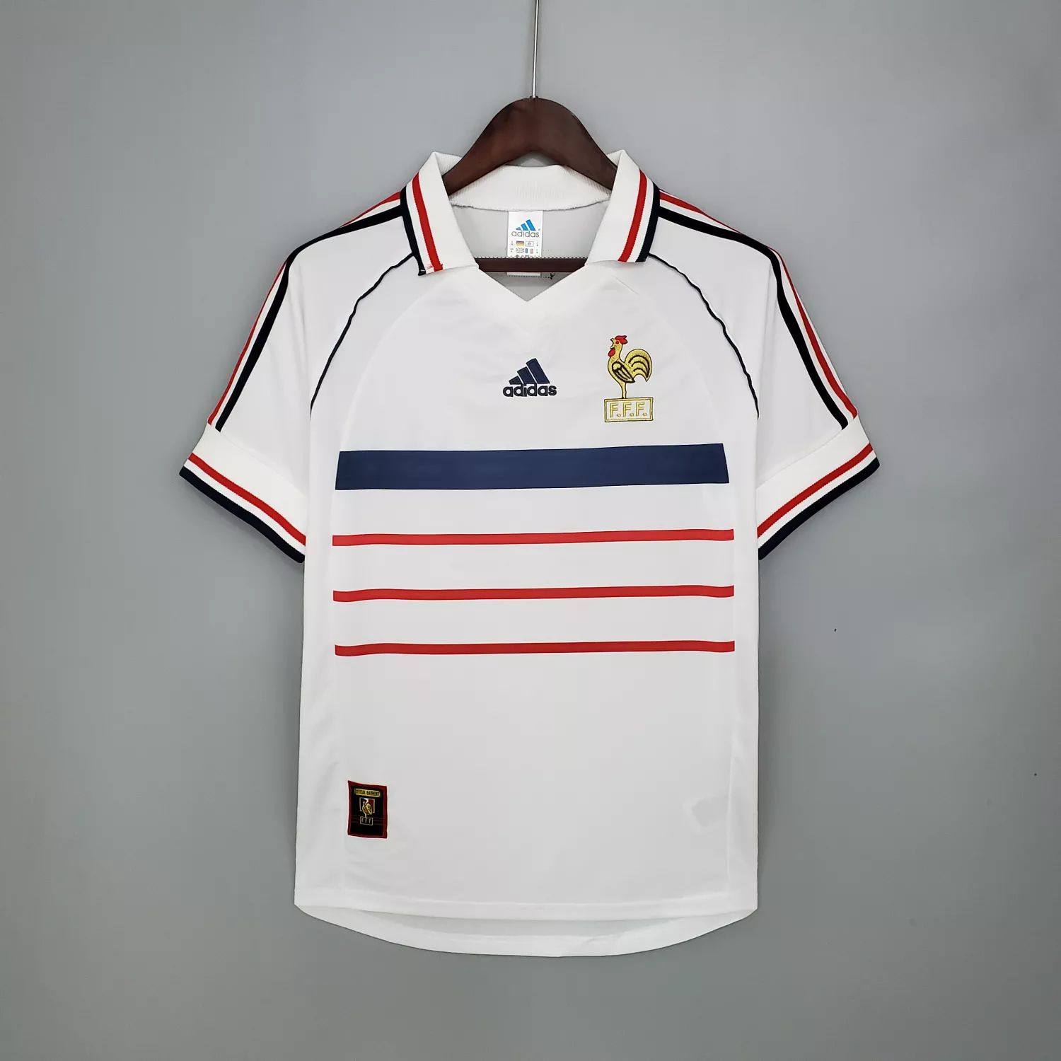 France-1998-Away-Retro-Jersey-37592.jpg Retro France 1998 World Cup Away Jersey - Image 1