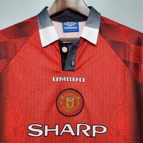 Retro Manchester United 1996 Home Long Sleeve Jersey - Image 2