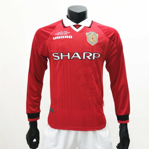 Manchester-United-19992000-Home-LSs-Retro-Jersey-33235.jpg Retro Manchester United 1999/00 Home Long Sleeve Jersey - Image 1