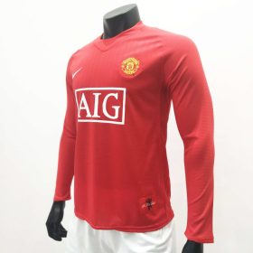 Retro Manchester United 2007/08 Home Long Sleeve Jersey - Image 4
