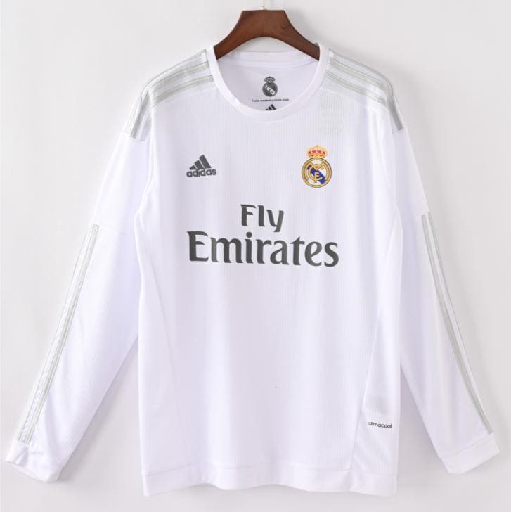 ScreenShot_2026-05-15_122922_218 Retro Real Madrid 2015/16 Home Long Sleeve Jersey - Image 1