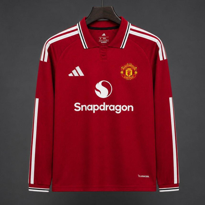 4ae14c3a20c706447d703942 Manchester United 2026/27 Home Long Sleeve Mens Jersey - Image 1